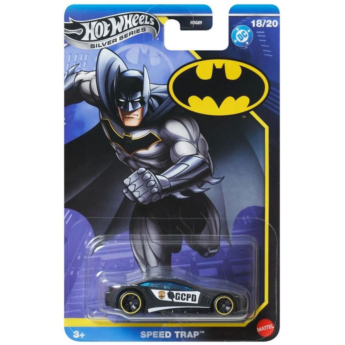 Hot Wheels JBY24 autíčko hračka, odlévané vozidlo s motivem Batmana