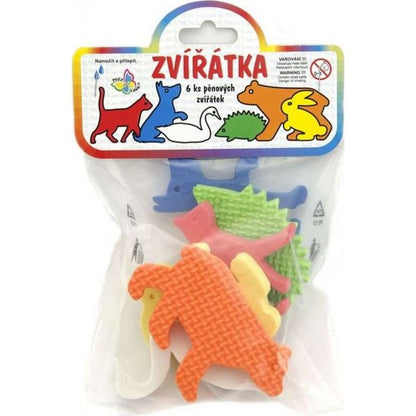 Vodolepky Pěnové dílky zvířátka 6 ks