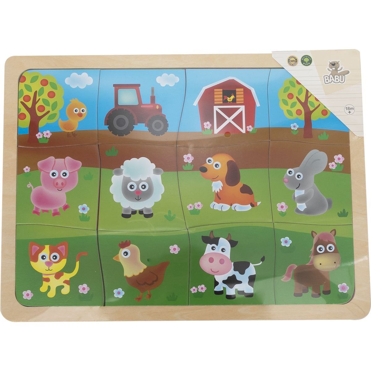 BABU Dětské puzzle se zvířátky z farmy