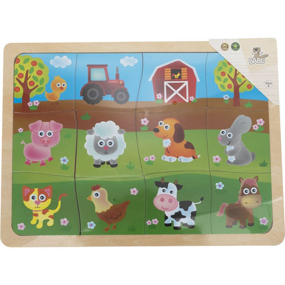 BABU Dětské puzzle se zvířátky z farmy