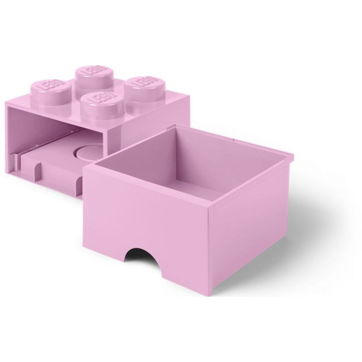 LEGO® úložný box 4 s šuplíkem 25 x 25 x 18 cm - Světle růžová