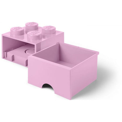 LEGO® úložný box 4 s šuplíkem 25 x 25 x 18 cm - Světle růžová