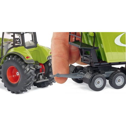 Siku Farmer Traktor s předním nakladačem a přívěsem 1:50