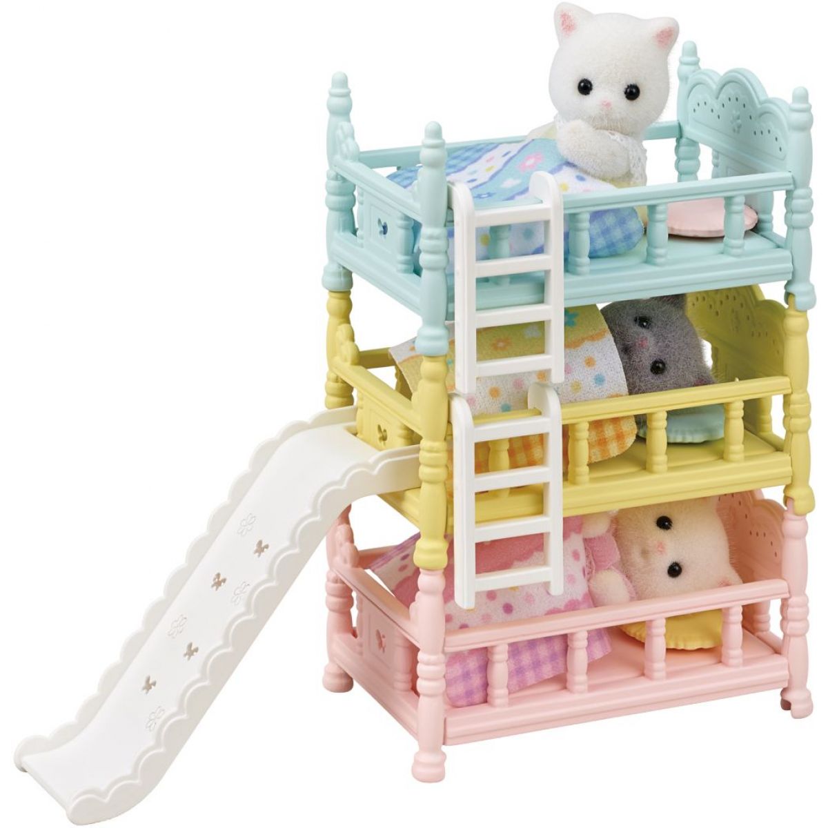 Sylvanian Families Nábytek - třípatrová postel se skluzavkou