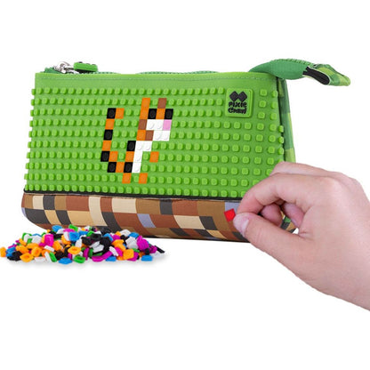 Pixie Crew velké pouzdro Minecraft zeleno hnědé