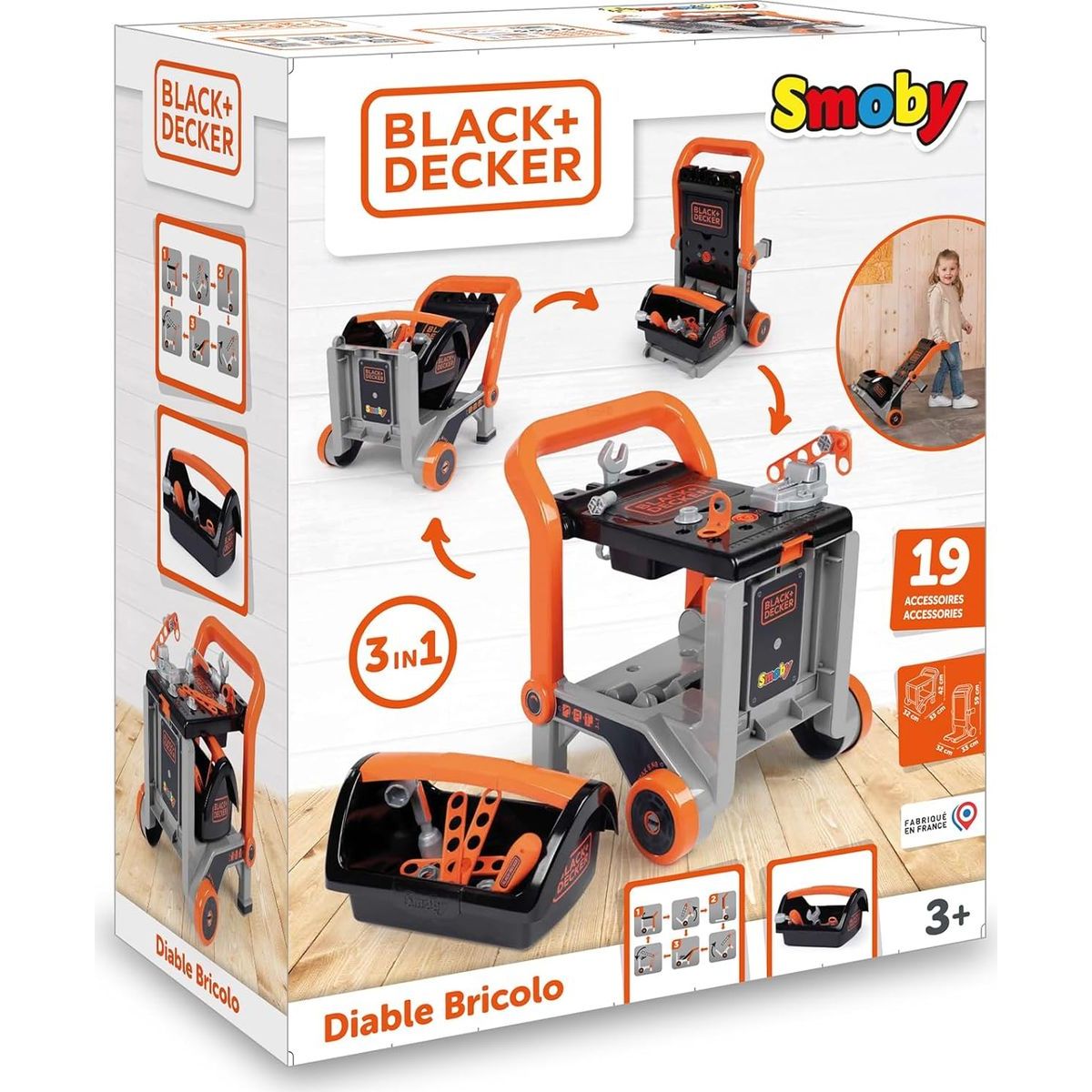 Smoby Black & Decker Dílenský vozík