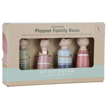 Sada dřevěných panenek Family Rosa