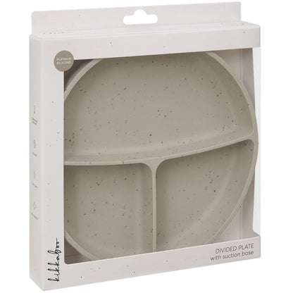KikkaBoo Talíř dělený s přísavkou Platinum Silicone Sand