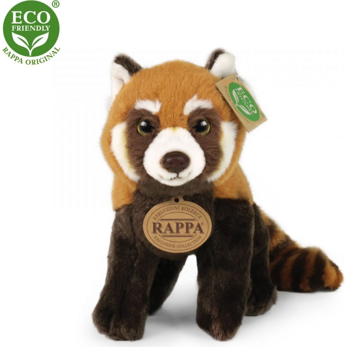 Rappa Plyšová panda červená 20 cm Eco Friendly