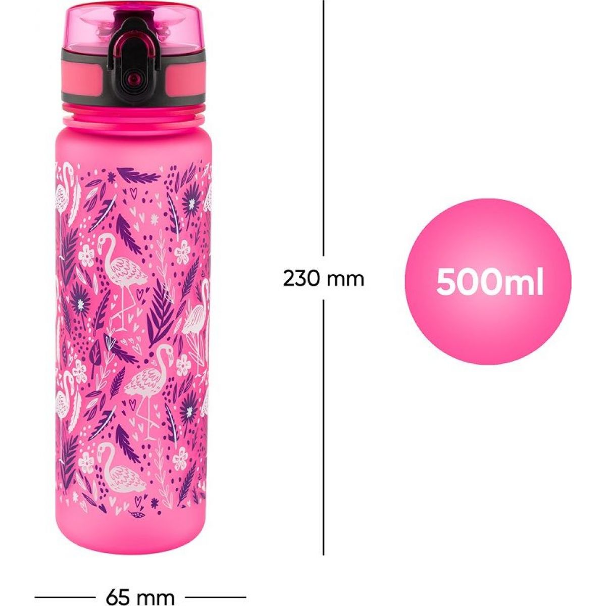 BAAGL Tritanová láhev na pití Flamingo 500 ml