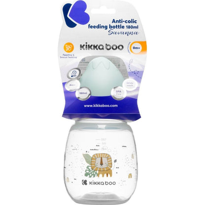 KikkaBoo Kojenecká láhev 180 ml 3m+ Savanna Mint