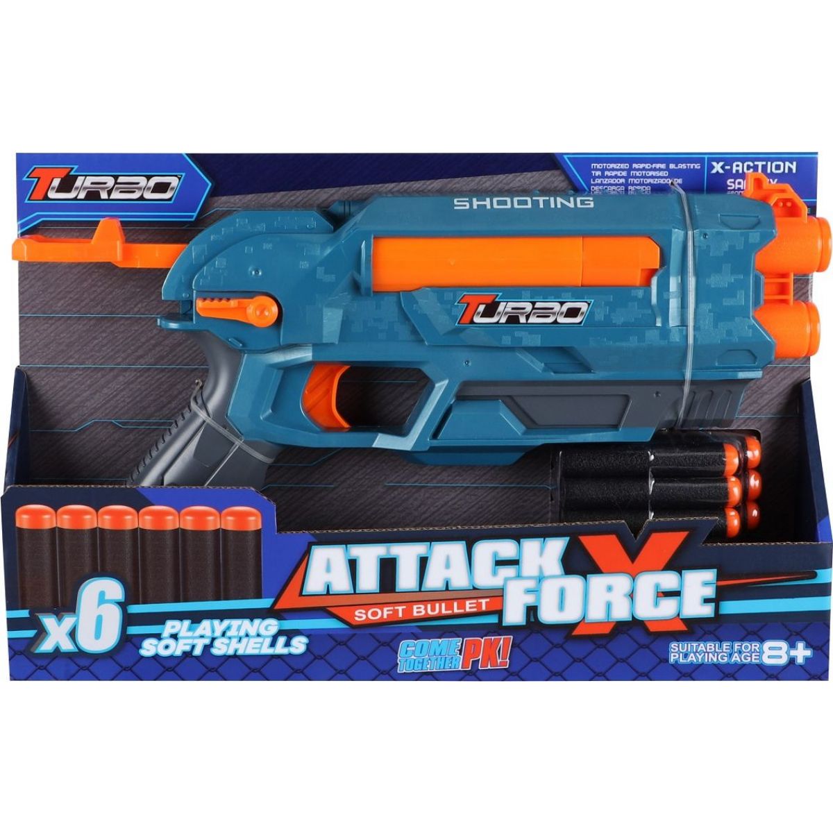 Alltoys Blaster Turbo a 6 ks nábojů 314