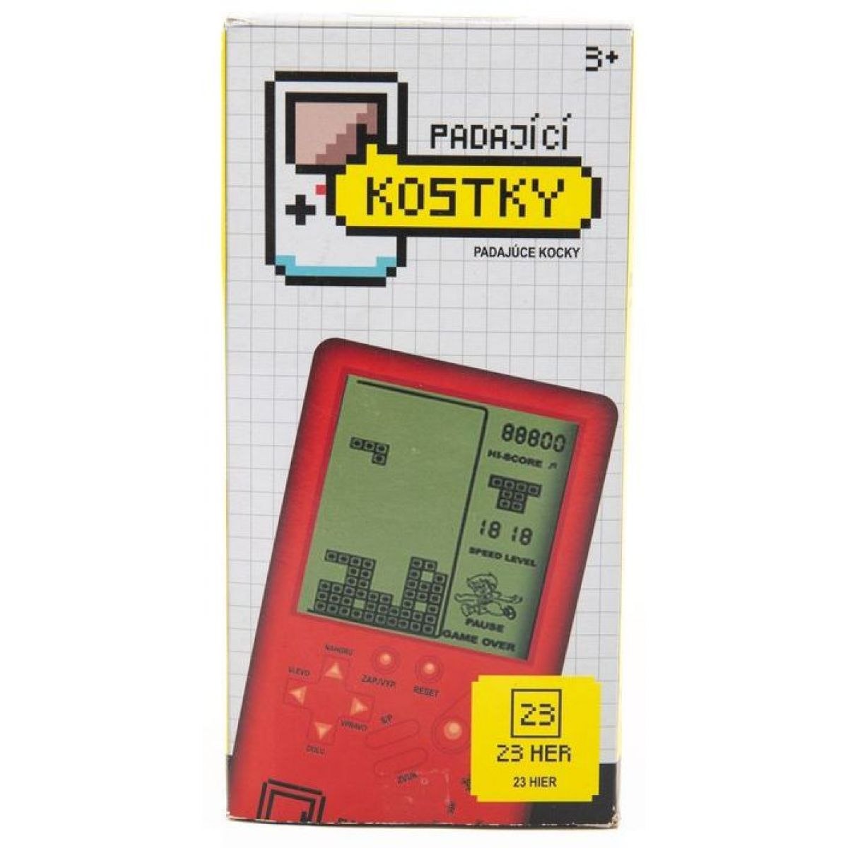 Digitální hra Padající kostky Tetris hlavolam 14 x 7 cm