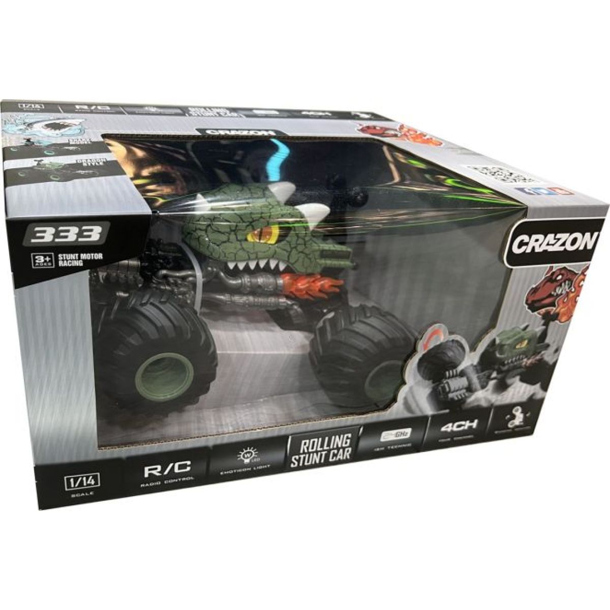 RC kaskadérské auto zelené 1 : 16
