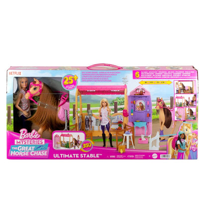 Barbie HXJ44 Stáje s koněm Pepper a panenkou
