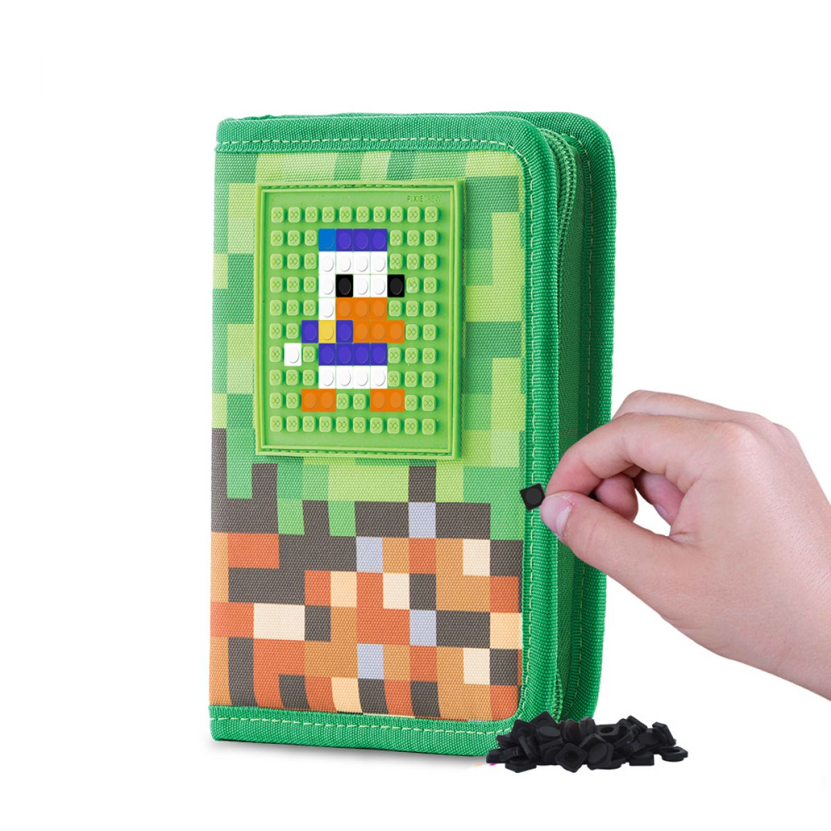 Pixie Crew školní penál Minecraft zeleno-hnědý 04