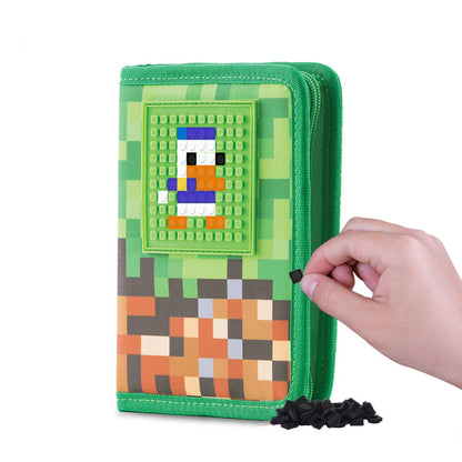 Pixie Crew školní penál Minecraft zeleno-hnědý 04