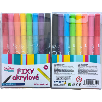 Sparkys CreaFun - fixy akrylové 8 barev