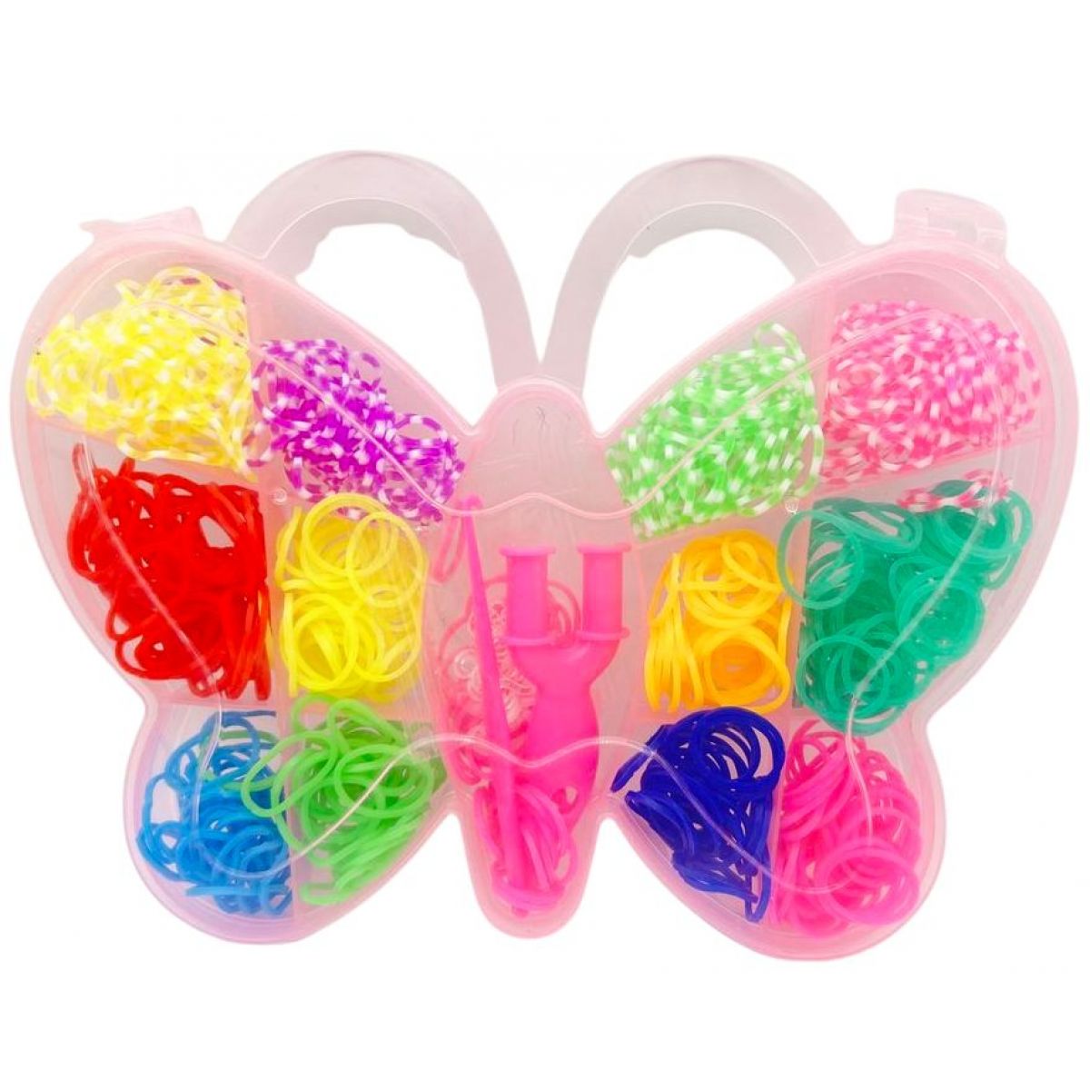 Alltoys Sada gumiček 500 ks na výrobu náramků Loom band - motýl