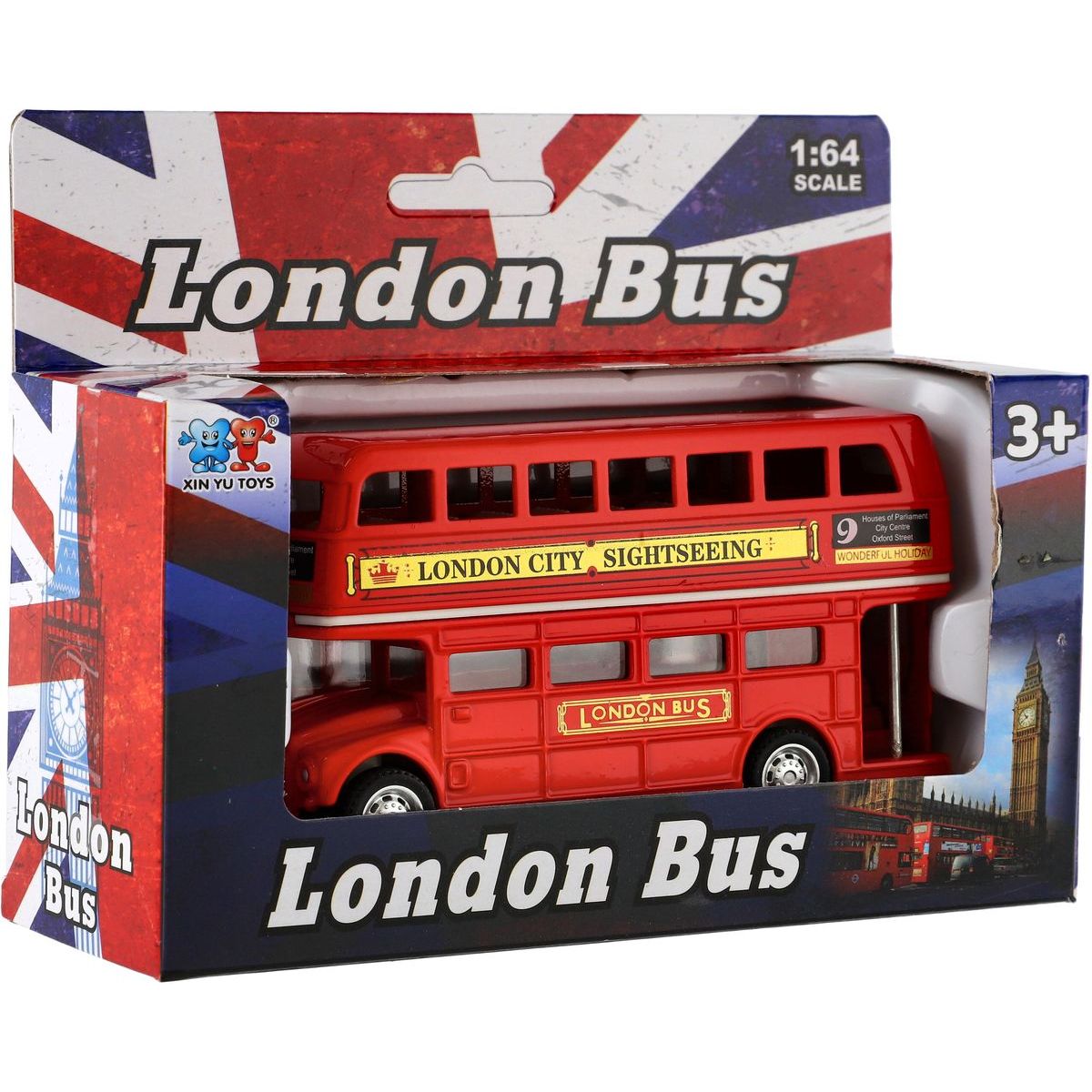 Teddies Londýnský patrový autobus červený