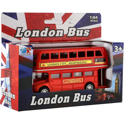 Teddies Londýnský patrový autobus červený