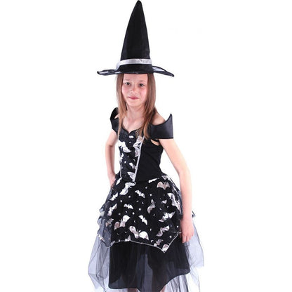 Rappa Kostým Čarodějnice Netopýr vel. 110 - 128 cm
