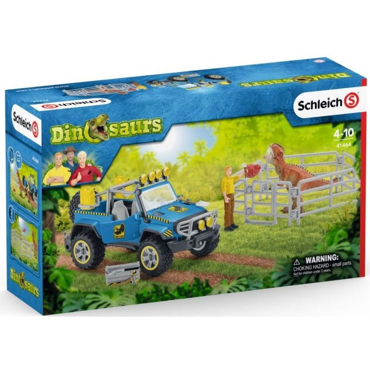Schleich 41464 Terénní vůz s venkovním výběhem pro dinosaura