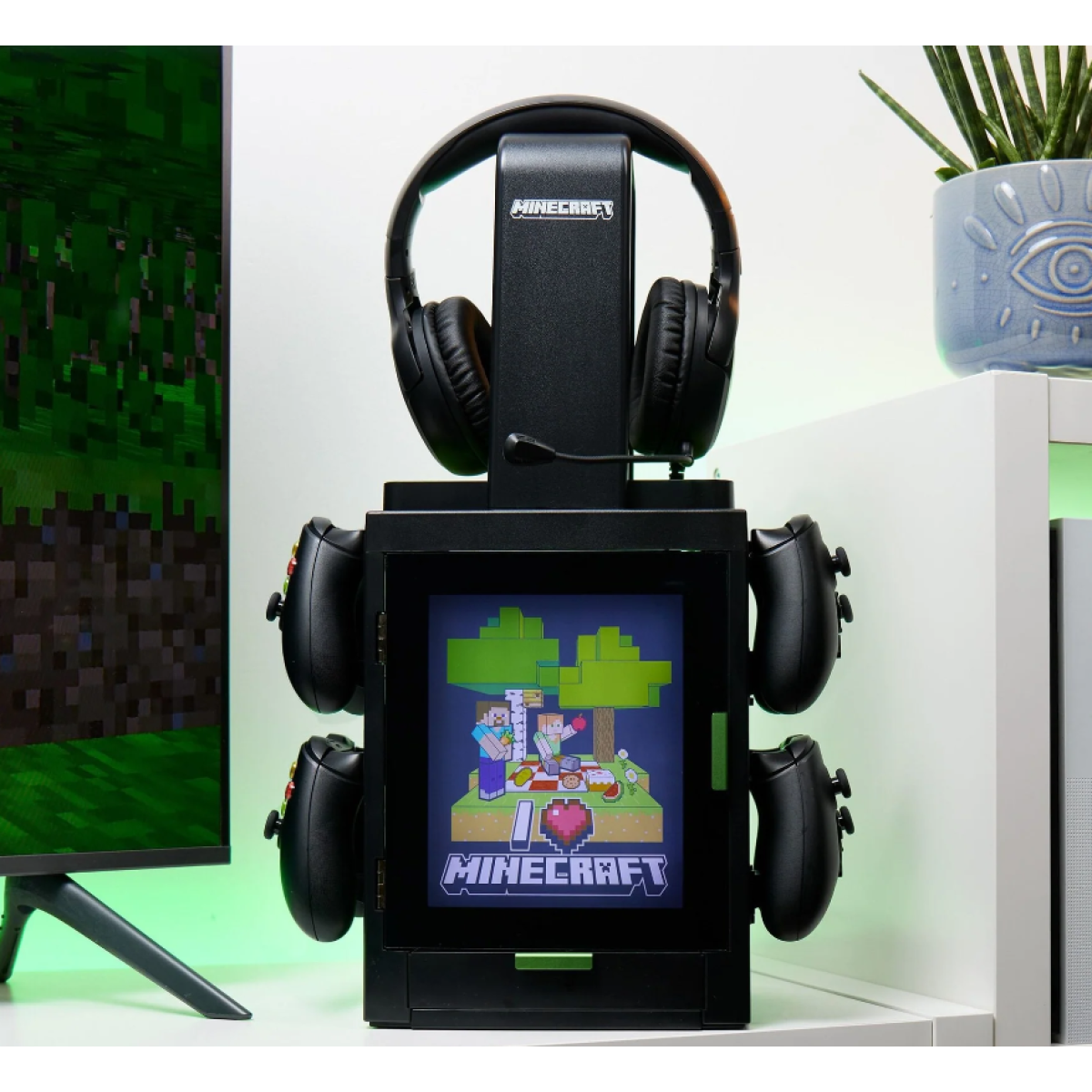 Herní držák Minecraft LED