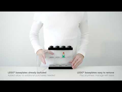 LEGO® sběratelská skříňka na 8 minifigurek - černá